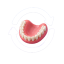 Denture inside a remake arrow